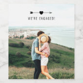 Lichte foto | Aankondiging Verloving | Wijnetiket Wijn Etiket (Enkel label)