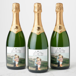 Lichte foto De datum opslaan ETIKET FLES