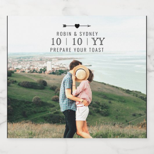 Lichte foto | De datum opslaan | ETIKET FLES (Enkel label)