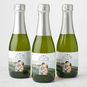 Lichte foto De datum opslaan ETIKET MINI-FLES