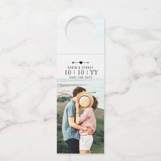 Lichte foto | De datum opslaan | Flesje Label | Bo (Voorkant)