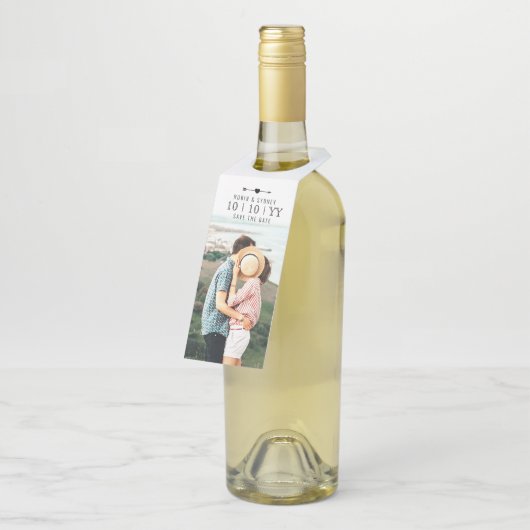 Lichte foto | De datum opslaan | Flesje Label | Bo (Schuin)