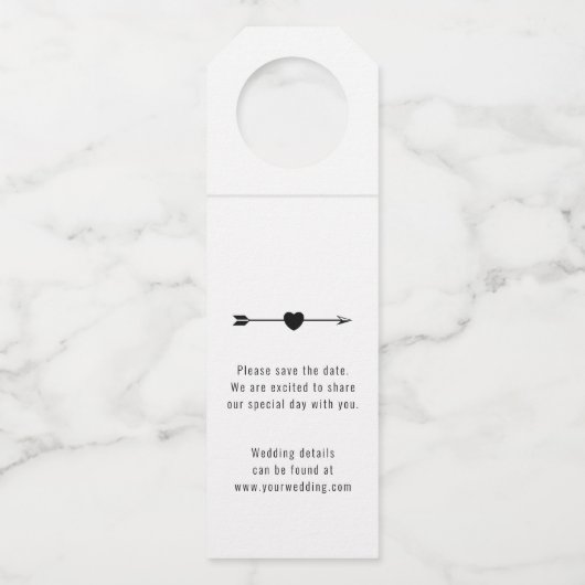 Lichte foto | De datum opslaan | Flesje Label | Bo (Achterkant)