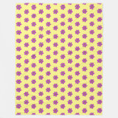 Lichte gele paardebloemen fleece deken (Voorkant)