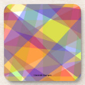 Lichte geometrische plastic onderzetter (Voorkant)