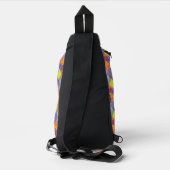 Lichte geometrische slingtas sling bag (Achterkant)