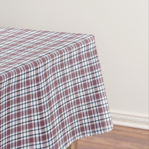 Lichte geruite retro patroon bruin grijs wit tafelkleed