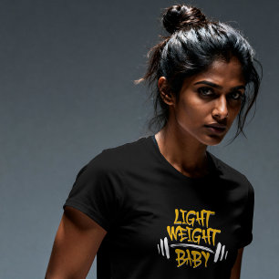 Lichte Gewicht Baby Grappige Gym Typografie T-shirt