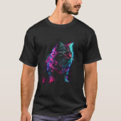 Lichte Ghost Cat T-Shirt met lange mouwen (Voorkant)