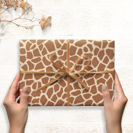 Lichte Giraffe Dierenprint Safari Thema Cadeaupapier