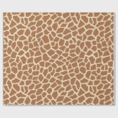 Lichte Giraffe Dierenprint Safari Thema Cadeaupapier (Vlak)