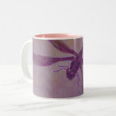 Lichte Glitter Dragonfly Tweekleurige Koffiemok (Voorkant links)