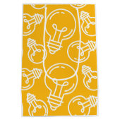 Lichte gloeilampen moderne ideeën ondernemer geel  medium cadeauzakje (Achterkant)