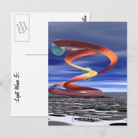 :Lichte golf 5: Ontwerpproducten door CricketDiane Briefkaart (Voorkant / Achterkant)