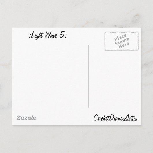 :Lichte golf 5: Ontwerpproducten door CricketDiane Briefkaart (Achterkant)