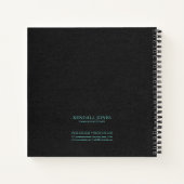 Lichte Golf en Stardust Monogram Blauwgroen ID781 Notitieboek (Achterkant)