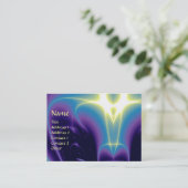 LICHTE GOLVEN, Violet, Paarse, Blauw, Wit Visitekaartje (Staand voorkant)