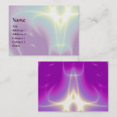 LICHTE GOLVEN, Violet, Paarse, Wit Visitekaartje (Voorkant / Achterkant)