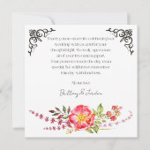 Lichte Gotische Skelet Handen Trouw Trouwkaart Kaart (Achterkant)