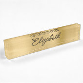 Lichte goud folie stijlvolle monoline script naambordje
