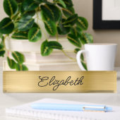 Lichte goud folie stijlvolle monoline script naambordje