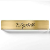 Lichte goud folie stijlvolle monoline script naambordje (Voorkant)