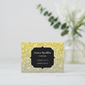 Lichte goud zilveren grijze ombre nepschittering M Visitekaartje (Staand voorkant)