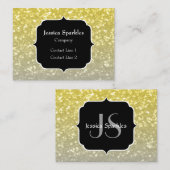 Lichte goud zilveren grijze ombre nepschittering M Visitekaartje (Voorkant / Achterkant)