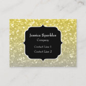 Lichte goud zilveren grijze ombre nepschittering M Visitekaartje (Voorkant)
