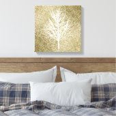 lichte gouden mousserende glans canvas afdruk (Insitu (Slaapkamer))