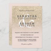 lichte goudfebrij - roze brute bruidsschat kaart (Voorkant / Achterkant)