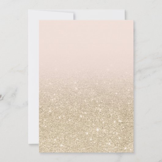 Lichte goudglitter elegante chic Quinceañera Kaart