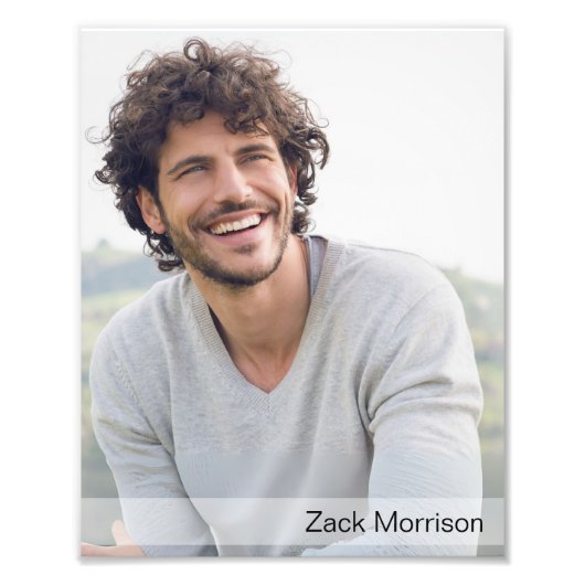 Lichte gradiëntrand 8x10 Actor Headshot Prints Foto Afdruk (Voorkant)
