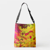 Lichte Graffiti Urban Grafische Kunst moderne abst Crossbody Tas (Achterkant)