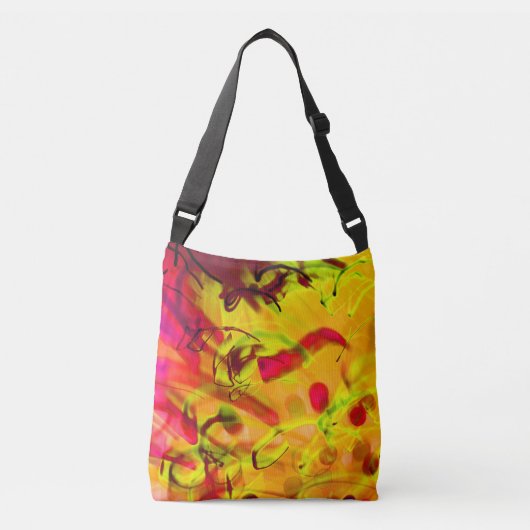 Lichte Graffiti Urban Grafische Kunst moderne abst Crossbody Tas (Voorkant)