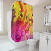 Lichte Graffiti Urban Grafische Kunst moderne abst Douchegordijn (In situ)