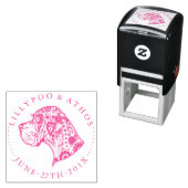 Lichte Great Dane-Postzegels Zelfinktende Stempel (In situ)