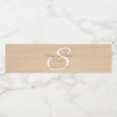 Lichte grenen houten trouwwaterfleslabel waterfles etiket (Enkel label)