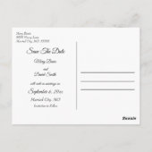 Lichte grenenhouten Save The Date Briefkaart (Achterkant)