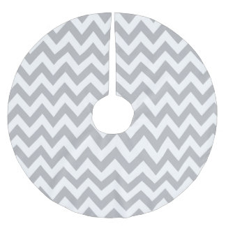 Lichte grijze en witte Chevron kerstboomrok Kerstboom Rok