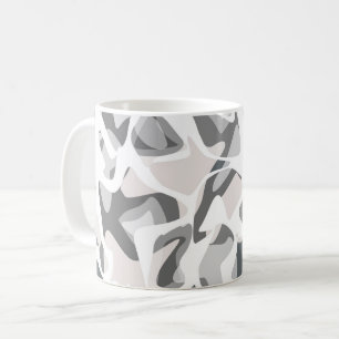 Lichte grijze vlekken Abstract gespikkeld patroon Koffiemok
