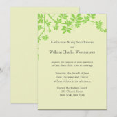 Lichte groene en chartreuse huwelijksuitnodigingen kaart (Voorkant / Achterkant)