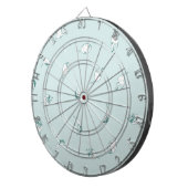 Lichte groene en witte bladeren dartbord (Voorkant Rechts)