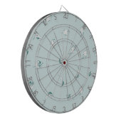 Lichte groene en witte bladeren dartbord (Voorkant Links)