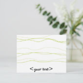 Lichte groene en witte golven briefkaart (Staand voorkant)