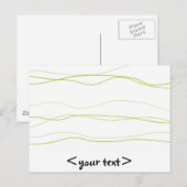 Lichte groene en witte golven briefkaart (Voorkant / Achterkant)