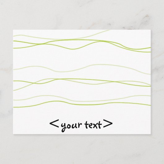 Lichte groene en witte golven briefkaart (Voorkant)