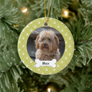 Lichte groene harten poten aangepaste huisdier pup keramisch ornament