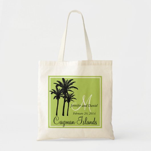 Lichte groene kever-weduwen-palmbomen tote bag (Voorkant)