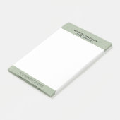 Lichte groene linnen stof textuur post-it® notes (Schuin)